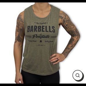 Barbells & Ponytails tanks 2 for 1
